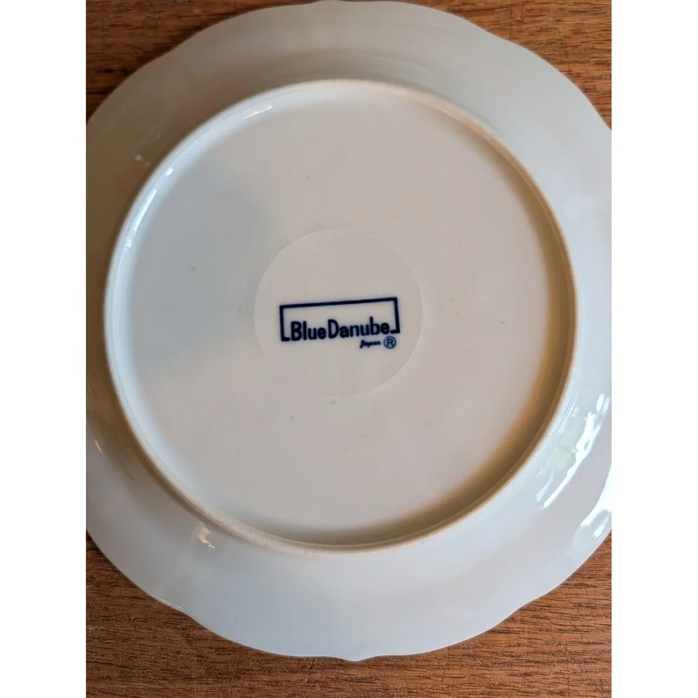 Blue Danube Salad Plates Set of 4 Vintage Blue White Onion Pattern 8.75